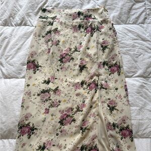 Etcetera Cream Floral Pencil Skirt